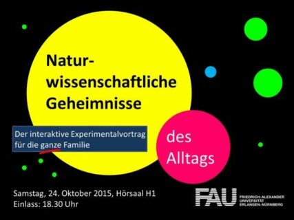 Titelbild: Naturwissenschaftliche Geheimnisse des Alltags, Lange Nacht der Wissenschaften 2015