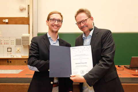 Zerweck-Preisträger Dr. Dominik Lungerich und Prof. Dr. Thomas Drewello (Foto: Giulia Iannicelli)