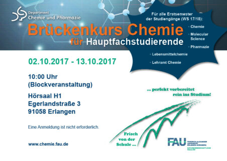 Zum Artikel "Erstsemester-Veranstaltung: Brückenkurs Chemie für Hauptfachstudierende 02. – 13. Oktober 2017"