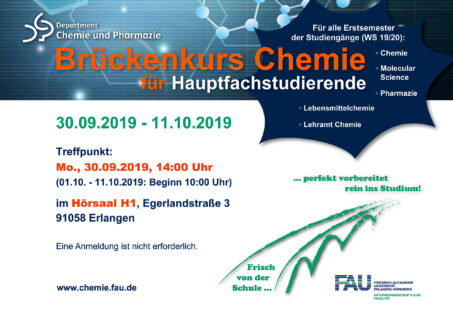 Zum Artikel "Erstsemester-Veranstaltung: Brückenkurs Chemie für Hauptfachstudierende 30. September – 11. Oktober 2019"