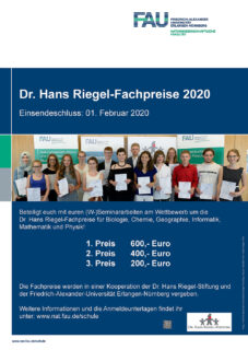 Poster Dr. Hans Riegel-Fachpreise 2020