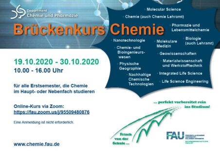 Zum Artikel "Brückenkurs Chemie startet am 19. Oktober 2020"