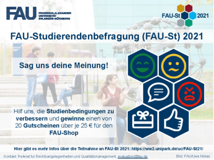 Zum Artikel "FAU-Studierendenbefragung 2021 beginnt"