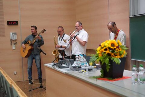 Die Chemie-Musikband "Free Radicals" (Foto: Thomas Hofmann, FAU)