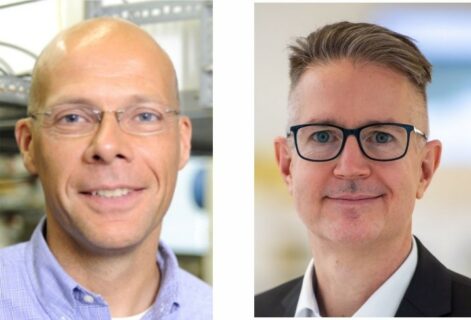 Die Collage zeigt zwei Portraits: links Prof. Dr. Dirk M. Guldi, rechts Prof. Dr. Jörg Libuda