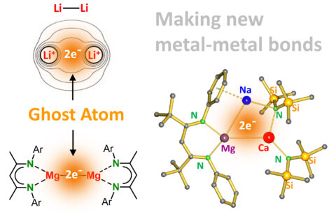 Molekulare Metall-Metall Bindungen, Geisteratome und Elektronen Reservoirs (Grafik: AK Prof. Sjoerd Harder/FAU)