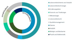 Schematische Darstellung Lebensmittelchemie-Studium