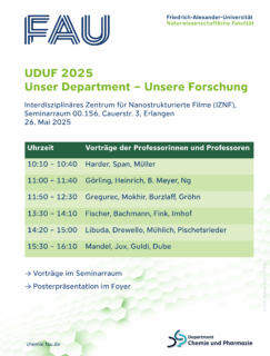 Zum Artikel "UDUF 2025: Unser Department – Unsere Forschung am 26. Mai 2025"
